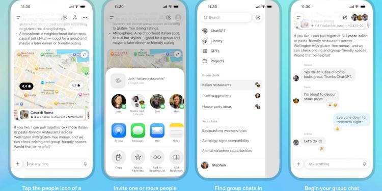 rewrite this title OpenAI is piloting group conversations in ChatGPT rewrite this title OpenAI is piloting group conversations in ChatGPT