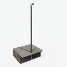 Absperr-Pfosten Anfang/Finale zum Einbetonieren - ohne Knieholm Absperr-Pfosten Anfang/Finale zum Einbetonieren - ohne Knieholm