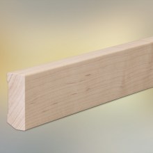 Sockelleisten Ahorn für Parkett und Massivholzdielen, 40 x 16 mm, Oberkante gerade, klar lackiert, fallende Längen 100 - 290 cm Sockelleisten Ahorn für Parkett und Massivholzdielen, 40 x 16 mm, Oberkante gerade, klar lackiert, fallende Längen 100 - 290 cm