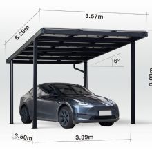 Carport Singular, Aluminium mit Solardach für 1 PKW, beidseitig Glasmodule, Modulleistung 440 W, 9 Module pro Carport, Caportmaße 3571 mm (B) x 3040 mm (H) x 5268 mm (T) Carport Singular, Aluminium mit Solardach für 1 PKW, beidseitig Glasmodule, Modulleistung 440 W, 9 Module pro Carport, Caportmaße 3571 mm (B) x 3040 mm (H) x 5268 mm (T)