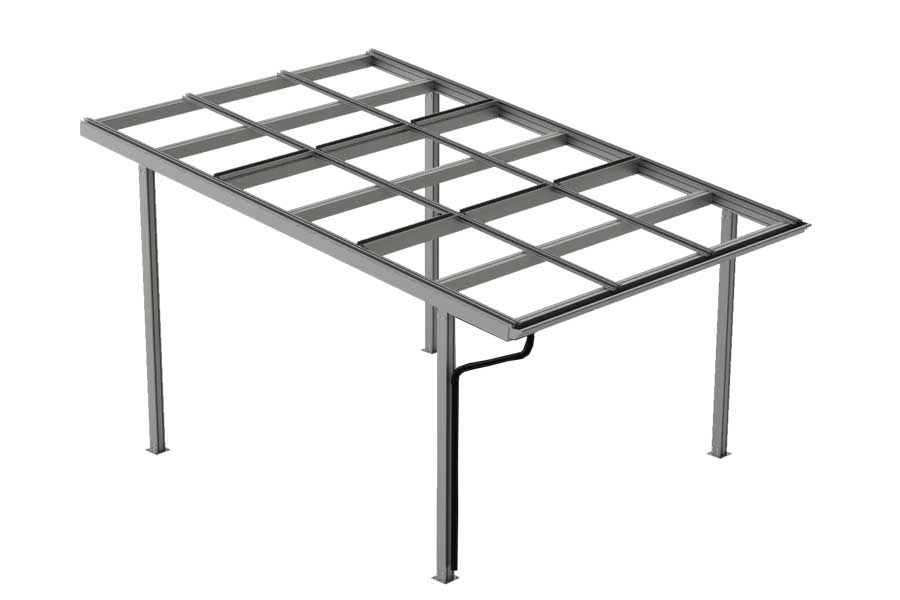 Bausatz Carport Singular, Aluminium ohne Solarmodule für 1 PKW, Caportmaße: 3571 mm (B) x 3040 mm (H) x 5268 mm (T) für bis zu 9 Module (Maße 1134 mm x 1722 mm x 30 mm) Bausatz Carport Singular, Aluminium ohne Solarmodule für 1 PKW, Caportmaße: 3571 mm (B) x 3040 mm (H) x 5268 mm (T) für bis zu 9 Module (Maße 1134 mm x 1722 mm x 30 mm)