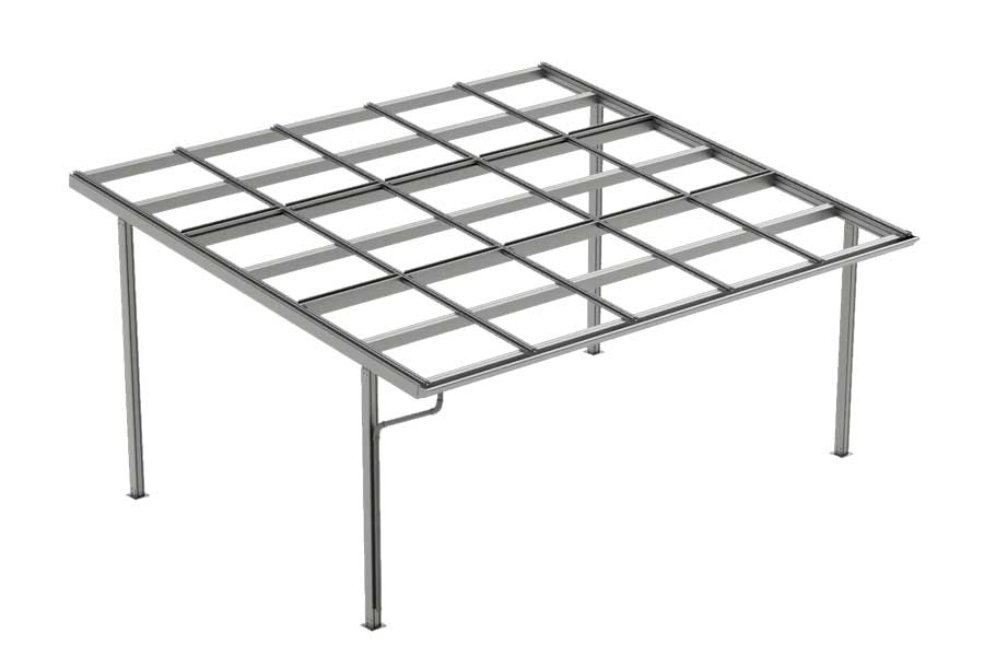 Bausatz Carport Singular, Aluminium ohne Solarmodule für 2 PKW, Caportmaße: 5878 mm (B) x 3035 mm (H) x 5272 mm (T) für bis zu 15 Module (Maße 1134 mm x 1722 mm x 30 mm) Bausatz Carport Singular, Aluminium ohne Solarmodule für 2 PKW, Caportmaße: 5878 mm (B) x 3035 mm (H) x 5272 mm (T) für bis zu 15 Module (Maße 1134 mm x 1722 mm x 30 mm)
