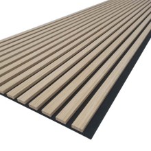 Akustikpaneele, schallabsorbierend, Bambus roh, auf schwarzem Filz, 18 x 605 mm in der Länge 2,7 m Akustikpaneele, schallabsorbierend, Bambus roh, auf schwarzem Filz, 18 x 605 mm in der Länge 2,7 m