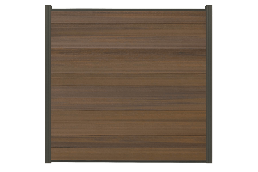 WPC Coex. Zaun Komplettset, teak, 20 mm (S) x 1790 mm (B) x 1730 mm (H), Modulares Zaunsystem / Sichtschutz / Steckzaun inkl. Start- und Abschlussprofil (Serie WoodoWyk ohne Pfosten) WPC Coex. Zaun Komplettset, teak, 20 mm (S) x 1790 mm (B) x 1730 mm (H), Modulares Zaunsystem / Sichtschutz / Steckzaun inkl. Start- und Abschlussprofil (Serie WoodoWyk ohne Pfosten)