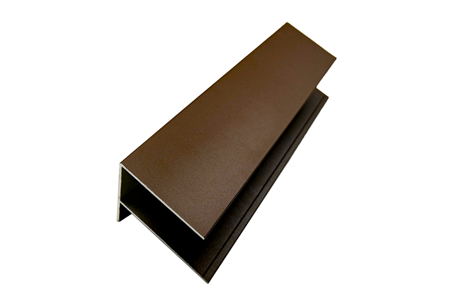 Alu F-Profil, Aluminium, farbbeschichtet, 6,5 cm (B) x 85 mm (H) x 3,0 m (L), (passend für Serie WE30 / WE56) - Farbe IPE Alu F-Profil, Aluminium, farbbeschichtet, 6,5 cm (B) x 85 mm (H) x 3,0 m (L), (passend für Serie WE30 / WE56) - Farbe IPE