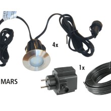 Komplettset Einbauleuchte MARS - 4er Set = 4 x Mars + Kabel 10 m + Trafo Komplettset Einbauleuchte MARS - 4er Set = 4 x Mars + Kabel 10 m + Trafo