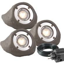 Komplettset Außenstrahler Nuki, - 3er-Set, mit Trafo 10,5 W und Hauptkabel Komplettset Außenstrahler Nuki, - 3er-Set, mit Trafo 10,5 W und Hauptkabel