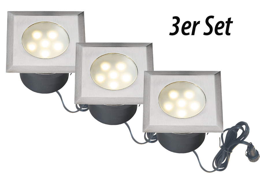 Komplettset Einbauleuchte XENIA - 3er Set = 3x Xenia + Hauptkabel 10 m +Trafo Komplettset Einbauleuchte XENIA - 3er Set = 3x Xenia + Hauptkabel 10 m +Trafo