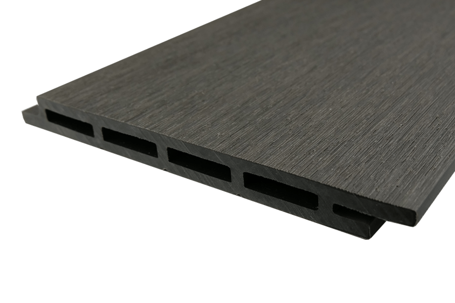 Fassadenverkleidung aus WPC Coextrusion, 13 mm (S) x 130 mm (B / Deckbreite), dunkelgrau, Länge 2,9 m, Oberfläche: gebürstet matt (Serie classic) Fassadenverkleidung aus WPC Coextrusion, 13 mm (S) x 130 mm (B / Deckbreite), dunkelgrau, Länge 2,9 m, Oberfläche: gebürstet matt (Serie classic)