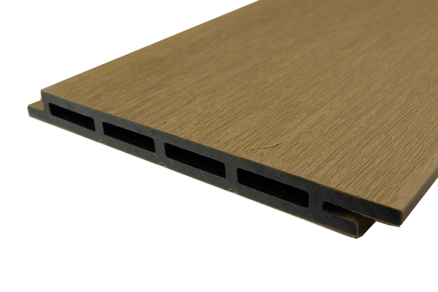 Fassadenverkleidung aus WPC Coextrusion, 13 mm (S) x 130 mm (B / Deckbreite), CEDAR, Länge 2,9 m, Oberfläche: gebürstet matt (Serie classic) Fassadenverkleidung aus WPC Coextrusion, 13 mm (S) x 130 mm (B / Deckbreite), CEDAR, Länge 2,9 m, Oberfläche: gebürstet matt (Serie classic)