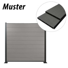 Muster WPC Zaun / Sichtschutz / Steckzaun, 20 x 200 mm, grau Muster WPC Zaun / Sichtschutz / Steckzaun, 20 x 200 mm, grau