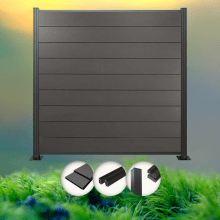 Komplettset Norderney anthrazit (1 x Zaun + 2 Pfosten anthrazit) Komplettset Norderney anthrazit (1 x Zaun + 2 Pfosten anthrazit)