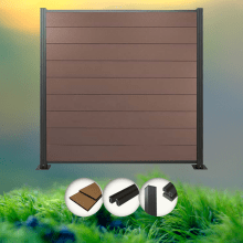 Komplettset Norderney braun (6 x Zaun + 7 Pfosten anthrazit) Komplettset Norderney braun (6 x Zaun + 7 Pfosten anthrazit)