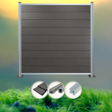 Komplettset Norderney anthrazit (6 x Zaun + 7 Pfosten silber) Komplettset Norderney anthrazit (6 x Zaun + 7 Pfosten silber)