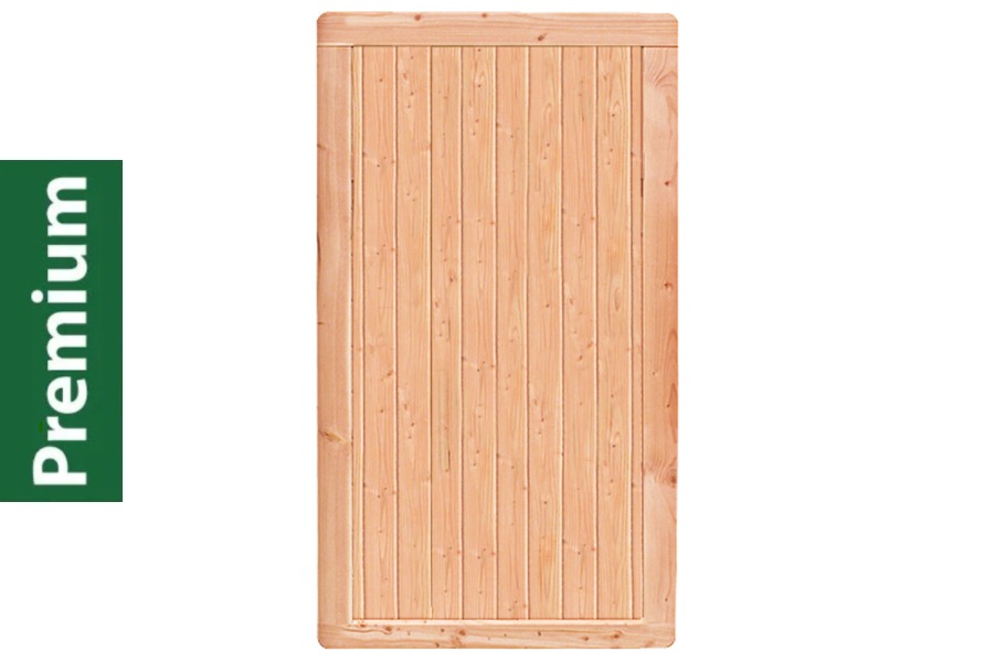Premium Douglasie Sichtschutzzaun Holz, 98,5 cm (B) x 178,5 cm (H), Senkrechtfüllung mit Mittelsträbe - natur Premium Douglasie Sichtschutzzaun Holz, 98,5 cm (B) x 178,5 cm (H), Senkrechtfüllung mit Mittelsträbe - natur