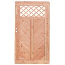 Premium Douglasie Gartentür, Sichtschutzzaun Holz, 100 cm (B) x 178,5 cm (H), Fischgrätmuster mit Mittelsträbe und Gitter in Rautenform - natur Premium Douglasie Gartentür, Sichtschutzzaun Holz, 100 cm (B) x 178,5 cm (H), Fischgrätmuster mit Mittelsträbe und Gitter in Rautenform - natur