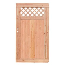 Premium Douglasie Gartentür, Sichtschutzzaun Holz, 100 cm (B) x 178,5 cm (H), Senkrechtfüllung mit Gitter in Rautenform - natur Premium Douglasie Gartentür, Sichtschutzzaun Holz, 100 cm (B) x 178,5 cm (H), Senkrechtfüllung mit Gitter in Rautenform - natur