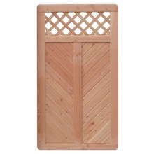 Premium Douglasie Sichtschutzzaun Holz, 98,5 cm (B) x 178,5 cm (H), Fischgrätmuster mit Mittelsträbe und Gitter in Rautenform - natur Premium Douglasie Sichtschutzzaun Holz, 98,5 cm (B) x 178,5 cm (H), Fischgrätmuster mit Mittelsträbe und Gitter in Rautenform - natur