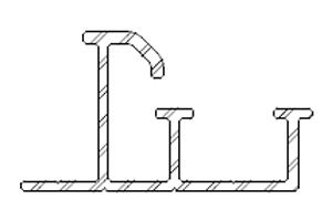 Alu Start-/Endprofil, 6 m lang (2 Stück) (Serie Twinson) Alu Start-/Endprofil, 6 m lang (2 Stück) (Serie Twinson)