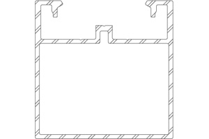 Twinson Alu-Trägerprofil, 50 (H) x 50 mm (B) in 6 m Twinson Alu-Trägerprofil, 50 (H) x 50 mm (B) in 6 m