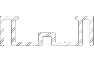 Twinson Alu-Trägerprofil, 50 (B) x 16 (H) mm in 6 m (nur bei vollflächiger Auflage) Twinson Alu-Trägerprofil, 50 (B) x 16 (H) mm in 6 m (nur bei vollflächiger Auflage)