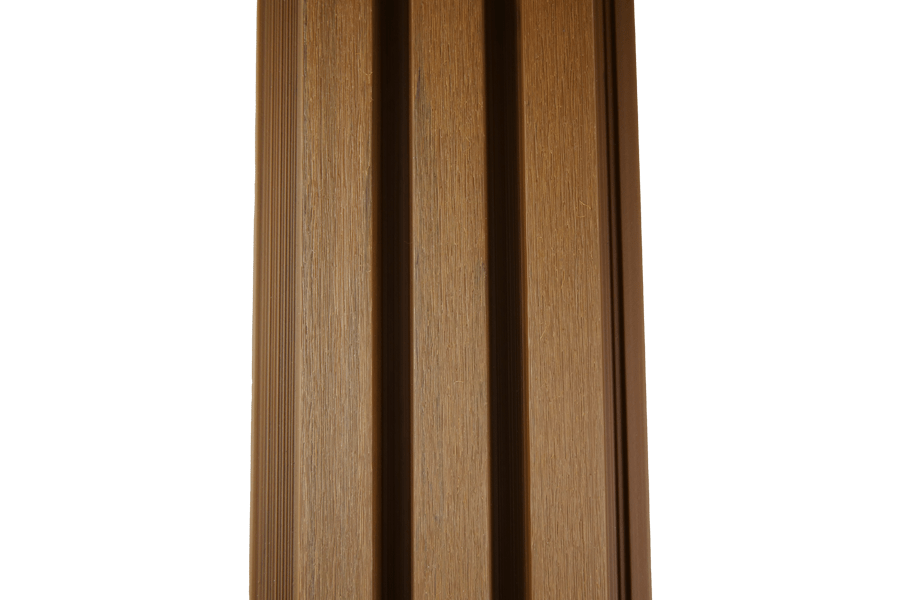 Fassadenverkleidung aus WPC Coextrusion, 33 mm (S) x 140 mm (B / Deckbreite) x 290 cm (Länge), TEAK, Oberfläche: gebürstet matt (Serie WE30) Fassadenverkleidung aus WPC Coextrusion, 33 mm (S) x 140 mm (B / Deckbreite) x 290 cm (Länge), TEAK, Oberfläche: gebürstet matt (Serie WE30)