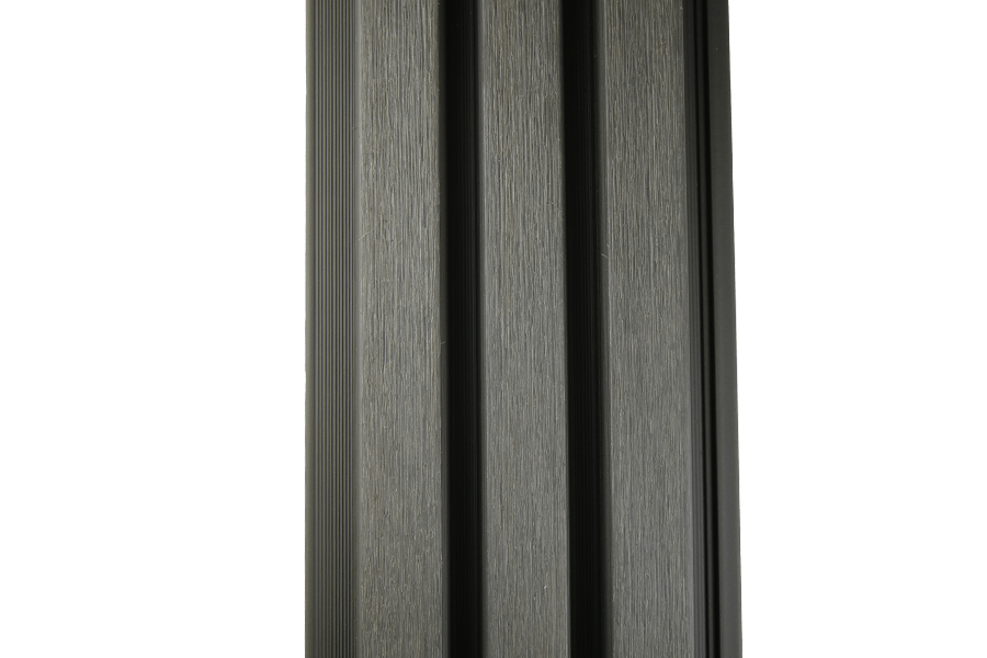 Fassadenverkleidung aus WPC Coextrusion, 33 mm (S) x 140 mm (B / Deckbreite) x 290 cm (Länge), dunkelgrau, Oberfläche: gebürstet matt (Serie WE30) Fassadenverkleidung aus WPC Coextrusion, 33 mm (S) x 140 mm (B / Deckbreite) x 290 cm (Länge), dunkelgrau, Oberfläche: gebürstet matt (Serie WE30)