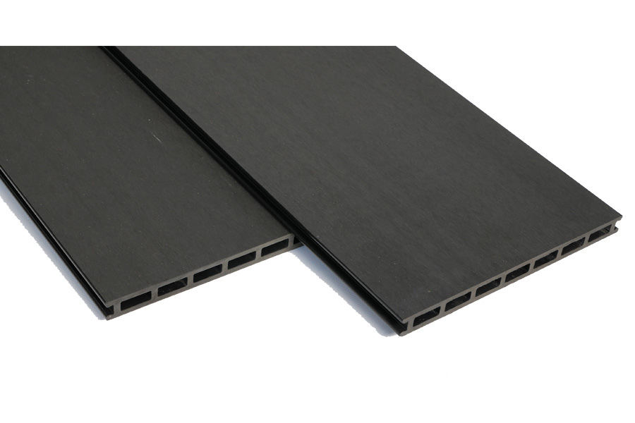 WPC Hohlkammerdiele, Balkondiele, 20 (Stärke) x 250 mm (Breite), stabiles 7-Kammer-System, beidseitig gebürstet / einseitig genutet, anthrazit, in der Länge von 1,80 m WPC Hohlkammerdiele, Balkondiele, 20 (Stärke) x 250 mm (Breite), stabiles 7-Kammer-System, beidseitig gebürstet / einseitig genutet, anthrazit, in der Länge von 1,80 m