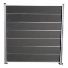 Komplettset WPC Zaun / Sichtschutz / Steckzaun, anthrazit 1860 mm (Höhe) x 20 mm (Stärke) x 1800 (Breite) mm, Zaunhöhe inkl. Mittelleiste, Start und Abschlussprofil (Komplettset Serie WoodoCasablanca ohne Pfosten) Komplettset WPC Zaun / Sichtschutz / Steckzaun, anthrazit 1860 mm (Höhe) x 20 mm (Stärke) x 1800 (Breite) mm, Zaunhöhe inkl. Mittelleiste, Start und Abschlussprofil (Komplettset Serie WoodoCasablanca ohne Pfosten)