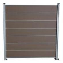 Komplettset WPC Zaun / Sichtschutz / Steckzaun, braun 1860 mm (Höhe) x 20 mm (Stärke) x 1800 (Breite) mm, Zaunhöhe inkl. Mittelleiste, Start und Abschlussprofil (Komplettset Serie WoodoCasablanca ohne Pfosten) Komplettset WPC Zaun / Sichtschutz / Steckzaun, braun 1860 mm (Höhe) x 20 mm (Stärke) x 1800 (Breite) mm, Zaunhöhe inkl. Mittelleiste, Start und Abschlussprofil (Komplettset Serie WoodoCasablanca ohne Pfosten)