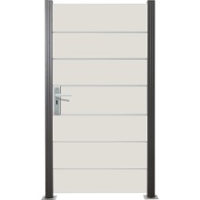 Glas Sichtschutz, Glaszaun Tür Creme weiß Streifen Dekor 82 Höhe 180 cm, Breite 98,7 cm (mit Beschlag) Glas Sichtschutz, Glaszaun Tür Creme weiß Streifen Dekor 82 Höhe 180 cm, Breite 98,7 cm (mit Beschlag)