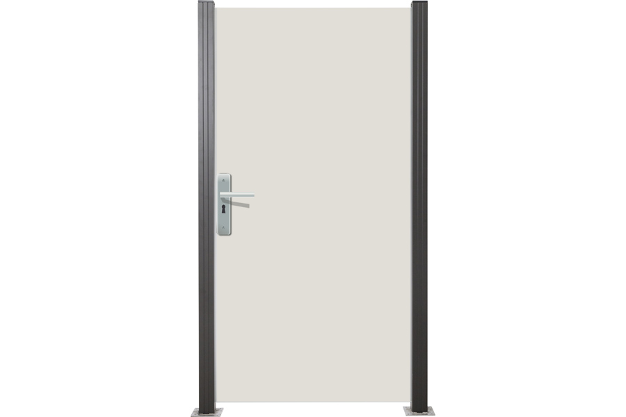 Glas Sichtschutz, Glaszaun Tür Creme weiß Vollflächen Dekor 84 Höhe 180 cm, Breite 98,7 cm (mit Beschlag) Glas Sichtschutz, Glaszaun Tür Creme weiß Vollflächen Dekor 84 Höhe 180 cm, Breite 98,7 cm (mit Beschlag)