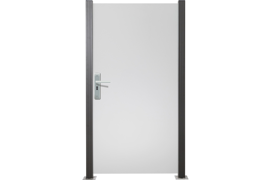 Glas Sichtschutz, Glaszaun Tür Satinato Vollflächen Dekor 84 Höhe 180cm Breite 98,7 cm (mit Beschlag) Glas Sichtschutz, Glaszaun Tür Satinato Vollflächen Dekor 84 Höhe 180cm Breite 98,7 cm (mit Beschlag)