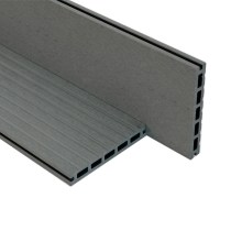 WPC / BPC Hohlkammerdiele WoodoFes, 20 (Stärke) x 145 mm (Breite), stabiles 5-Kammer-System, einseitig glatt gebürstet / einseitig genutet, grau, 2. Wahl / Restposten, Längen und Mengen nach Absprache WPC / BPC Hohlkammerdiele WoodoFes, 20 (Stärke) x 145 mm (Breite), stabiles 5-Kammer-System, einseitig glatt gebürstet / einseitig genutet, grau, 2. Wahl / Restposten, Längen und Mengen nach Absprache