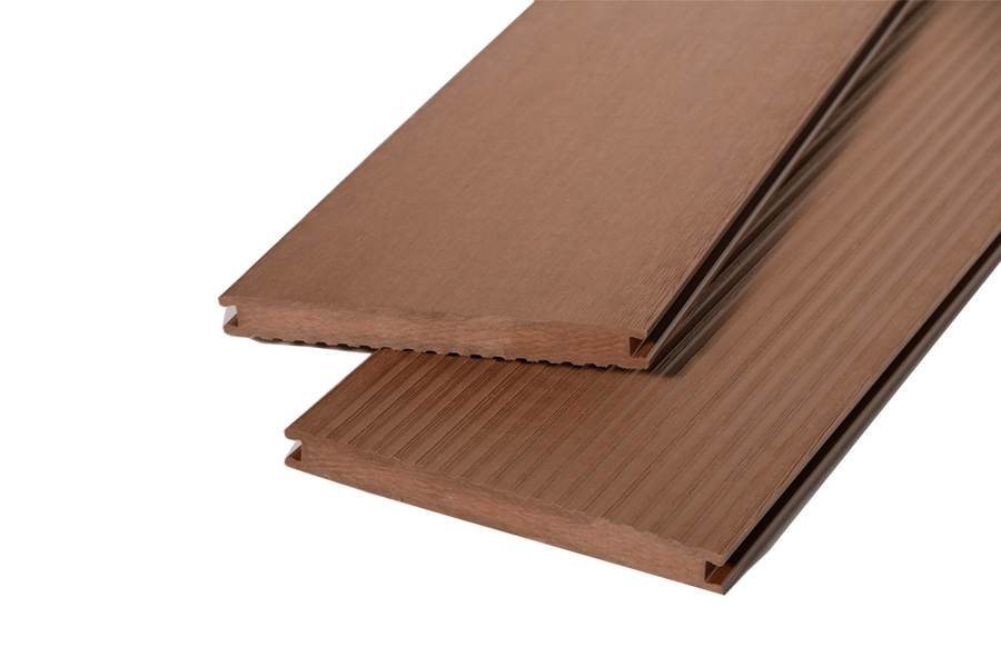 WPC Massivdiele WoodoKosXXL 20 x 200 mm, 4 m lang, rehbraun geriffelt / glatt, beidseitig begehbar WPC Massivdiele WoodoKosXXL 20 x 200 mm, 4 m lang, rehbraun geriffelt / glatt, beidseitig begehbar