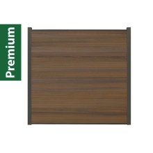 Komplettset XXXL Coex Sylt teak (8 x Zaun + 9 Pfosten anthrazit) Komplettset XXXL Coex Sylt teak (8 x Zaun + 9 Pfosten anthrazit)