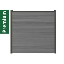 Komplettset XXXL Coex Sylt grau (10 x Zaun + 11 Pfosten anthrazit) Komplettset XXXL Coex Sylt grau (10 x Zaun + 11 Pfosten anthrazit)