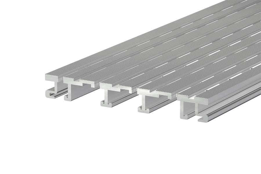 Drainagerost aus Aluminium 20 x 150 x 4000 mm Drainagerost aus Aluminium 20 x 150 x 4000 mm