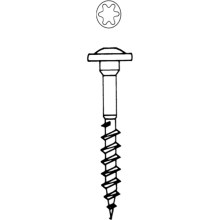 Schrauben für Bodenhülsen 7 x 50 mm (4 Stk pro VE) Schrauben für Bodenhülsen 7 x 50 mm (4 Stk pro VE)
