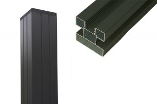 Universal Pfosten Aluminium für Sichtschutz / Steckzaun, 68 x 68 mm, anthrazit mit Pfostenkappe, Abdeckleiste und Stopper, 2500 mm lang (für die Zaunserien WoodoHelgoland und WoodoFehmarn) Universal Pfosten Aluminium für Sichtschutz / Steckzaun, 68 x 68 mm, anthrazit mit Pfostenkappe, Abdeckleiste und Stopper, 2500 mm lang (für die Zaunserien WoodoHelgoland und WoodoFehmarn)
