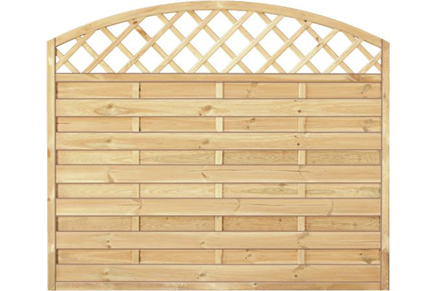 Sichtschutzzaun Holz Bogen mit Gitter Kiefer/Fichte 180 x 150/130 cm (Serie Baltrum) Sichtschutzzaun Holz Bogen mit Gitter Kiefer/Fichte 180 x 150/130 cm (Serie Baltrum)