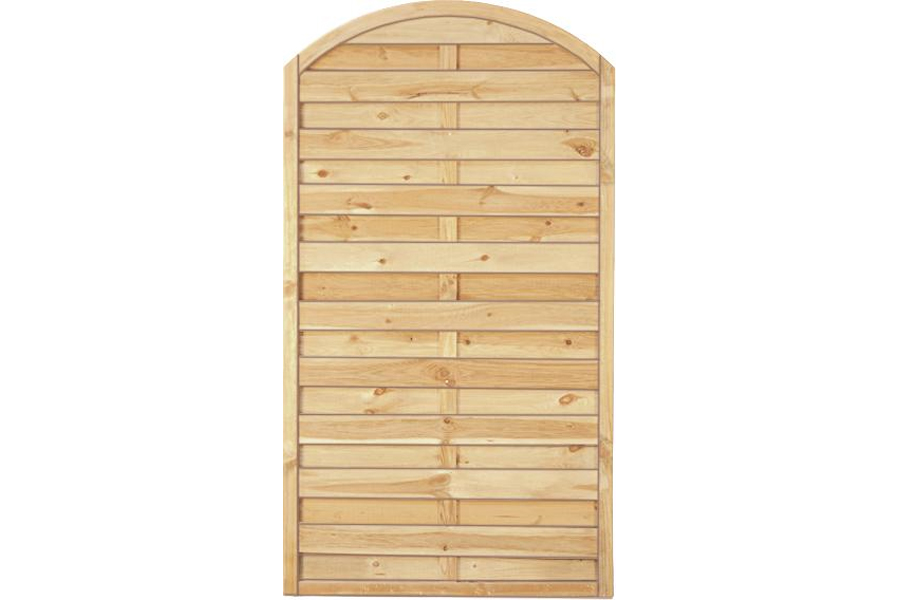 Sichtschutzzaun Holz Bogen Kiefer/Fichte 100 x 180/160 cm (Serie Baltrum) Sichtschutzzaun Holz Bogen Kiefer/Fichte 100 x 180/160 cm (Serie Baltrum)