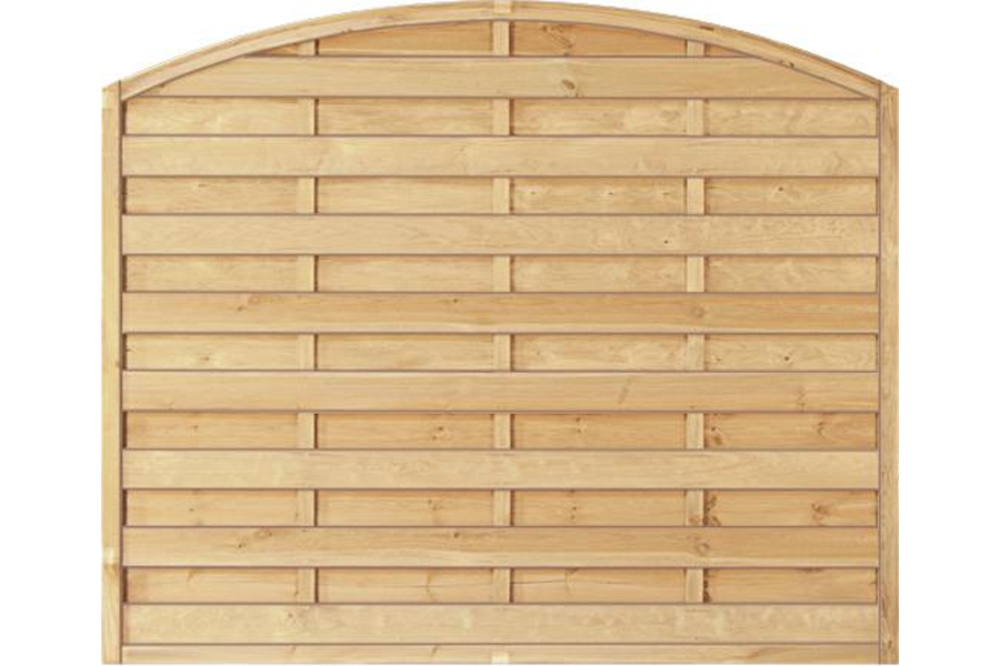 Sichtschutzzaun Holz Bogen Kiefer/Fichte 180 x 150/130 cm (Serie Baltrum) Sichtschutzzaun Holz Bogen Kiefer/Fichte 180 x 150/130 cm (Serie Baltrum)