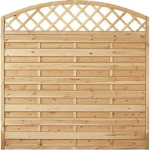 Sichtschutzzaun Holz Bogen mit Gitter Kiefer/Fichte 180 x 180/160 cm (Serie Baltrum) Sichtschutzzaun Holz Bogen mit Gitter Kiefer/Fichte 180 x 180/160 cm (Serie Baltrum)