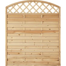 Sichtschutzzaun Holz Bogen mit Gitter Kiefer/Fichte 150 x 180/160 cm (Serie Baltrum) Sichtschutzzaun Holz Bogen mit Gitter Kiefer/Fichte 150 x 180/160 cm (Serie Baltrum)