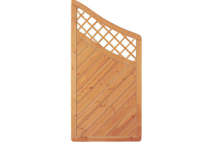 Sichtschutzzaun Holz Douglasie Bogen 90 x 180/140 cm (Serie: Doben) Sichtschutzzaun Holz Douglasie Bogen 90 x 180/140 cm (Serie: Doben)