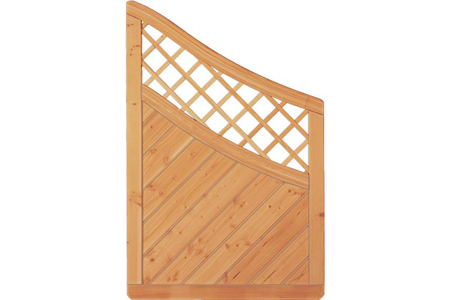 Sichtschutzzaun Holz Douglasie Bogen 90 x 140/90 cm (Serie: Doben) Sichtschutzzaun Holz Douglasie Bogen 90 x 140/90 cm (Serie: Doben)