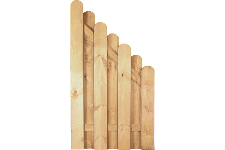 Sichtschutzzaun Holz Kiefer/Fichte Bogenabschluss 90 x 160/110 cm (Serie Eversten) Sichtschutzzaun Holz Kiefer/Fichte Bogenabschluss 90 x 160/110 cm (Serie Eversten)
