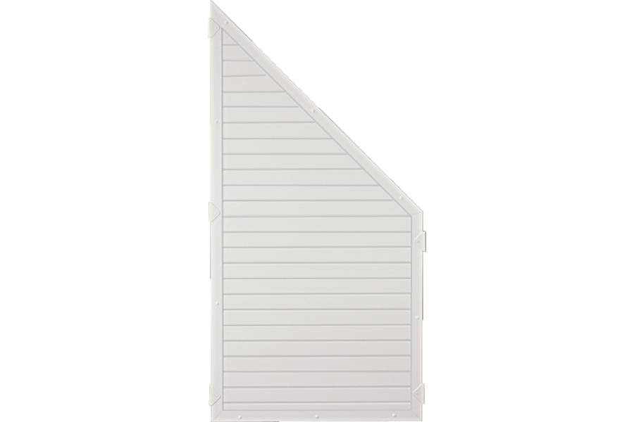 Sichtschutzzaun Kunststoff weiß 90 x 180/90 cm (Serie Juist) Sichtschutzzaun Kunststoff weiß 90 x 180/90 cm (Serie Juist)