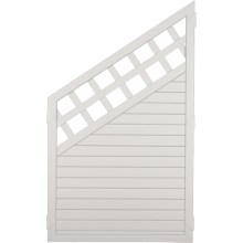 Sichtschutzzaun Kunststoff Gitter weiß 90 x 150/90 cm (Serie Juist) Sichtschutzzaun Kunststoff Gitter weiß 90 x 150/90 cm (Serie Juist)